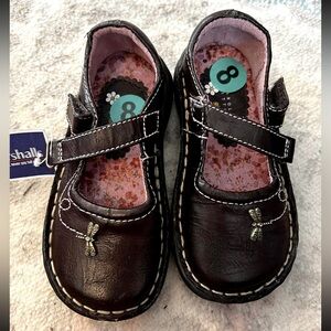 Toddler Girls Carole Little MaryJane Shoes dragonfly embellishment size 8